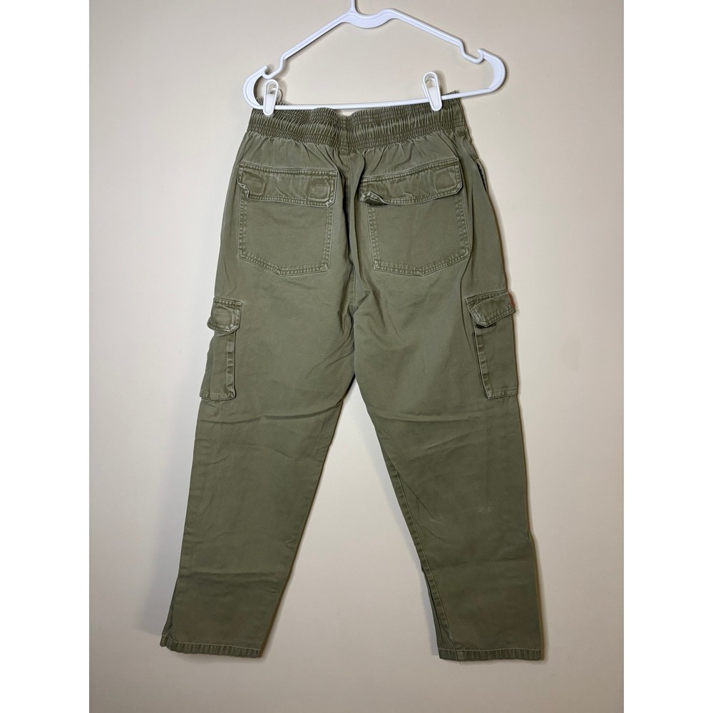 Cookman Chef Pants Mens Olive Green Elastic Waist Cargo Utility Trousers Medium - Picture 2 of 10